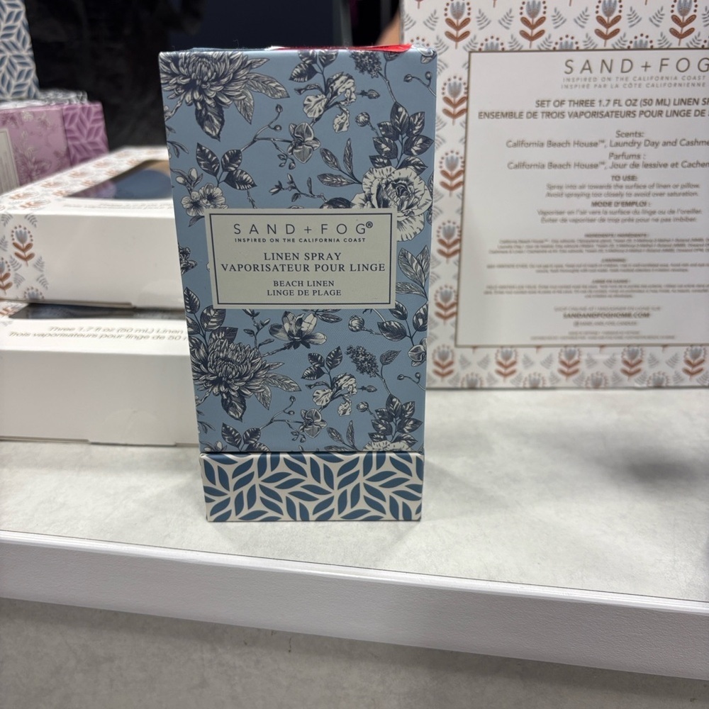 Sand + Fog Beach Linen Spray - Blue Floral